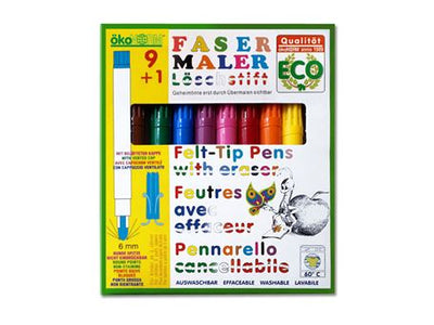 Ökonorm Felt -Tip Penne con gomma 9 pezzi