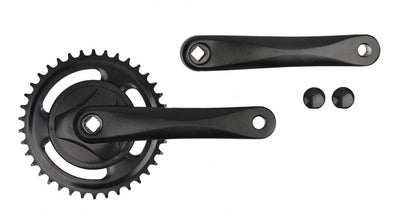 Buzaglo vinty crankstel 38t. met disc zwart 1 8