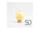 Jarrón decorativo de temporada huevo con patas 10x10x15cm amarillo