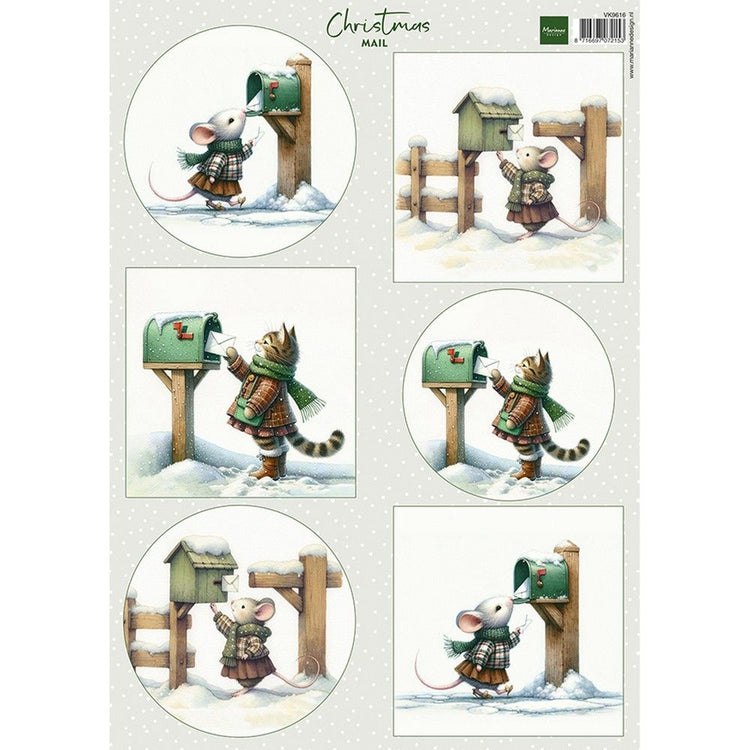 Diseño Marianne • hoja recortable Correo navideño