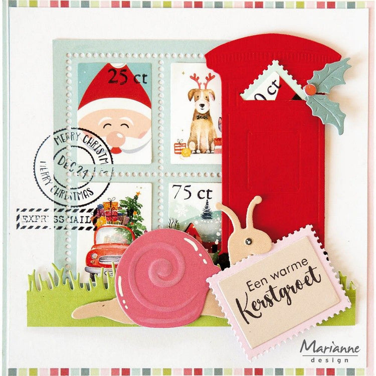 Diseño Marianne • hoja recortable de sellos navideños clásicos