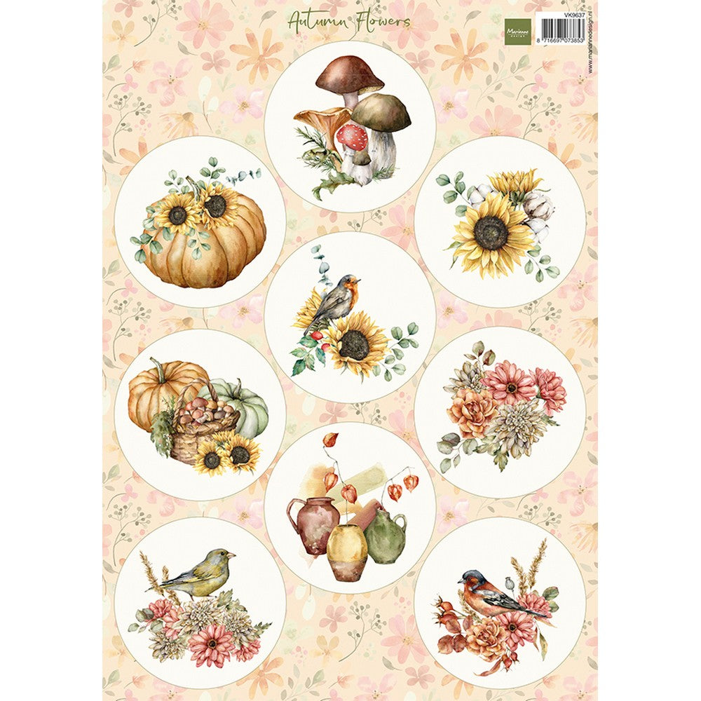 Disegno Marianne • fiori autunnali decoupage