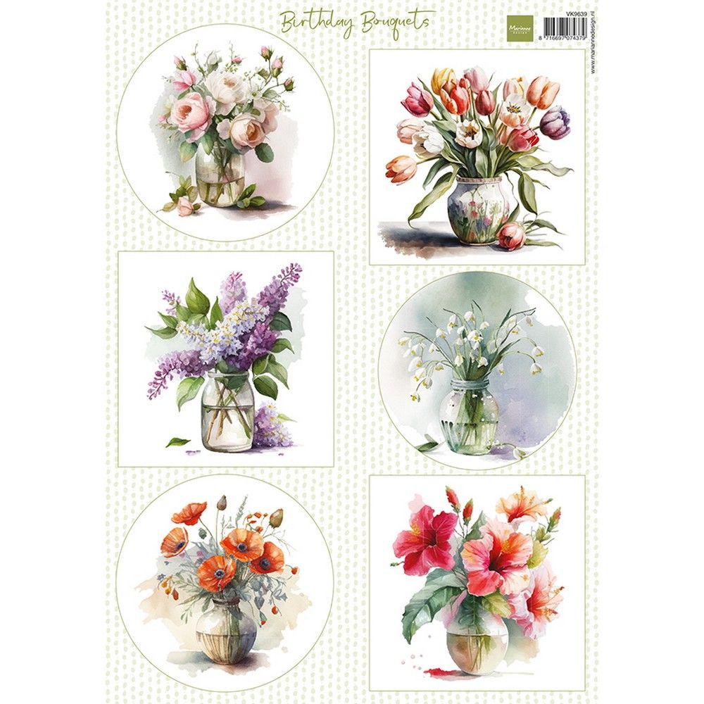 Design Marianne • bouquet di compleanno in fogli fustellati