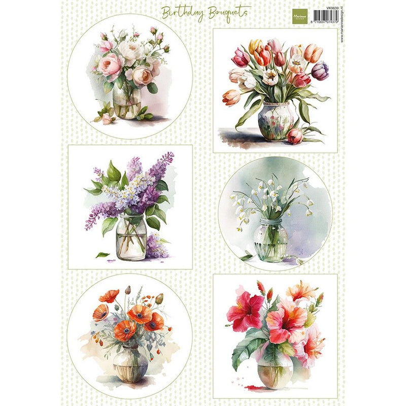Design Marianne • bouquet di compleanno in fogli fustellati