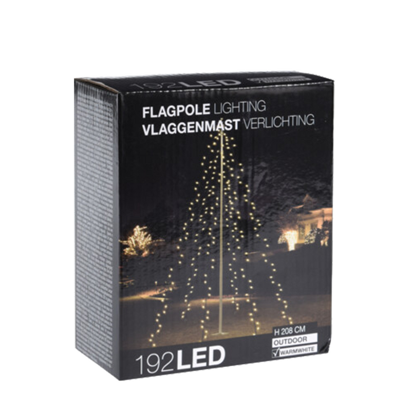 Ambiance Ambiamiento de las luces navideñas para la bandera con 192 LED 208 cm