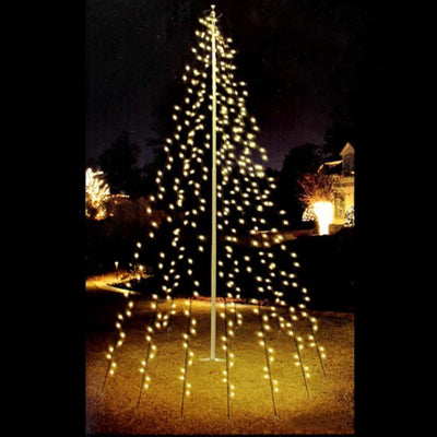 Illuminazione per asta portabandiera in stile domestico a forma di albero di Natale 8 m
