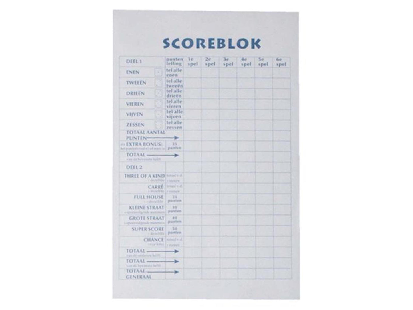 Haza scoreblok 9.4x14.5cm 250vel pak a 5st