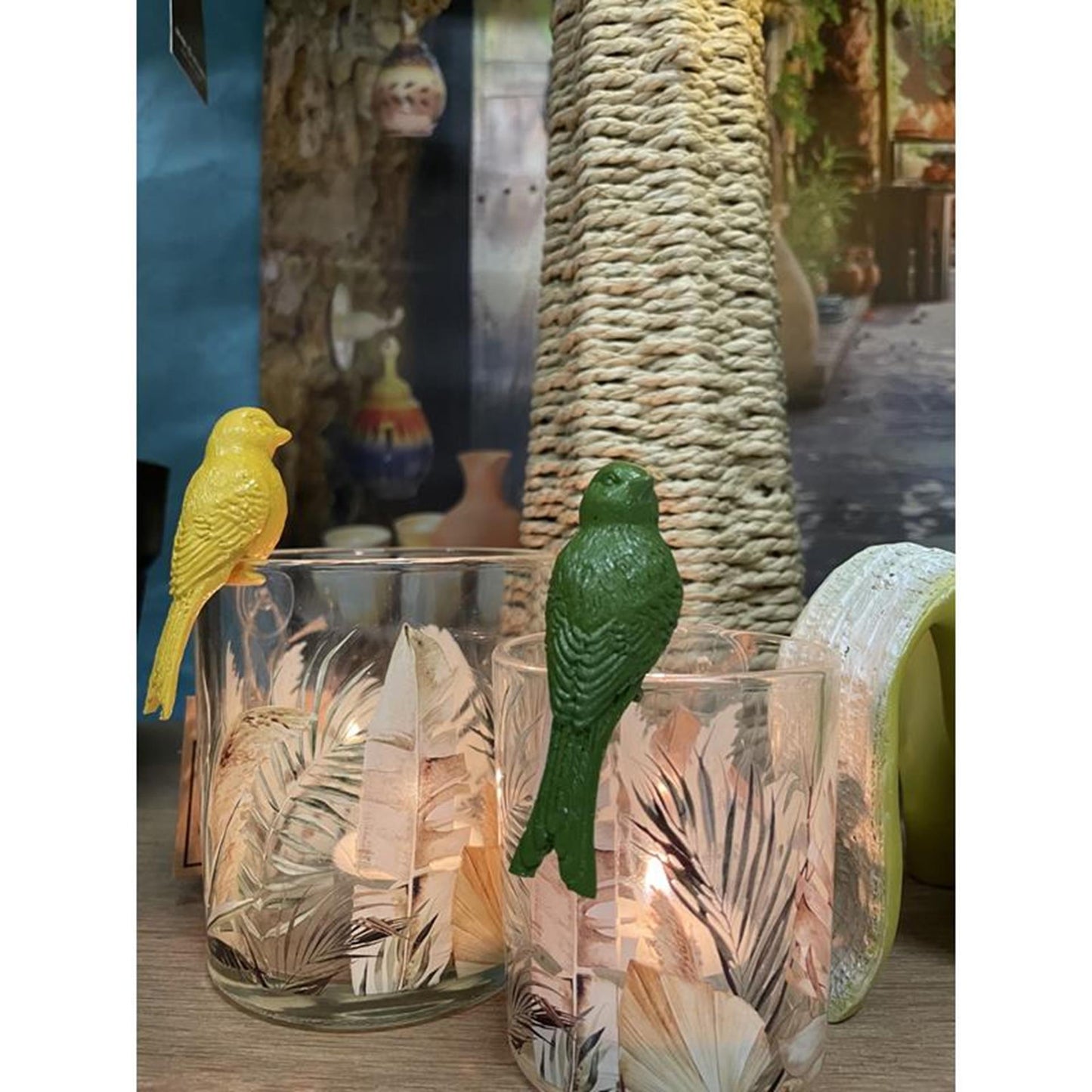 Cosydecor estatua pájaro sentado 4x3x7cm