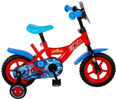 Spider -Man Children's Bike - Boys - 10 pollici - Red Blue - Trapper