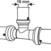 Cornat perskoppeling t-stuk 16mm 10s ms-a2 - vrptp500416n
