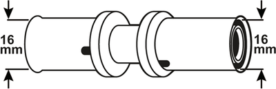 Giunto a pressare Cornat 16x16mm 10pz ms-a2 - vrptp500650n
