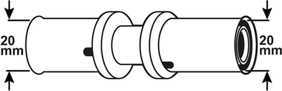 Giunto a pressare Cornat 20x20mm 10pz ms-a2 - vrptp500655n