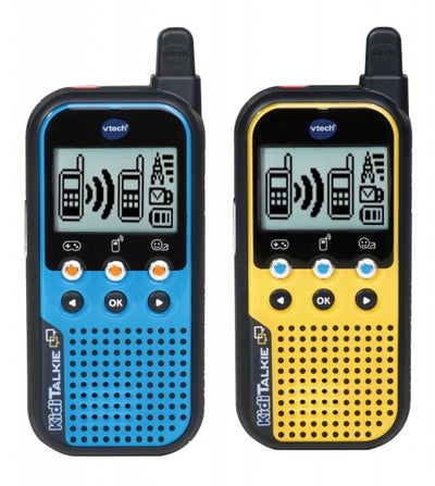 Vtech walkie talkie kiditalkie 27.9 cm azul amarillo 2 piezas