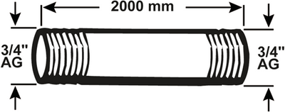 Tubo cornat galva mm 3 4 2000mm (530) - vzs53034200