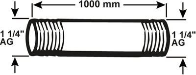 Tubo galvanico Cornat mm 5 4 1000mm (530) - vzs53054100
