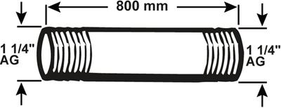 Tubo galvanico Cornat mm 5 4 800mm (530) - vzs5305480