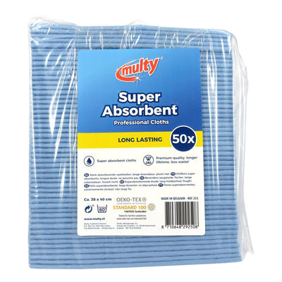 Paños de cocina Multy viscosa pack 50 azul