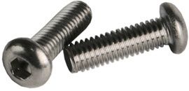 Tornillo Allen cabeza redonda M6 x 20 mm acero inoxidable 25 piezas (214291)