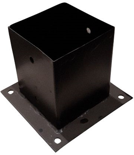 Waelbers soporte para poste con placa 91 mm negro - 1 pieza(s) - 428327.99