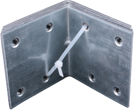 Angolo di rinforzo Waelbers 60x60mm, zincato blu (gv), zincato blu (gv)p + ean - 100 pezzo/i - 4321ean.13