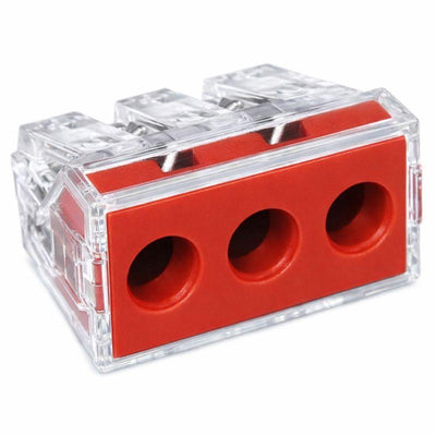 Abrazadera de soldadura Wago de 3 vías 2,5-6,0 mm rojo tra 773-173 | 50 piezas