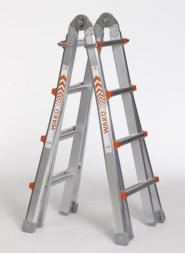 Waku escalera plegable telescópica profesional 4x4 peldaños waku - 1413800101