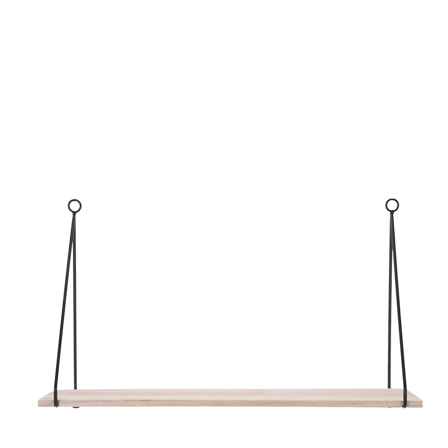 Perchero de pared madera y metal 50x16x29cm