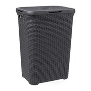 Curver Curver Style Wicker Look Laundry Basket 60L Antracite - afbeelding 1