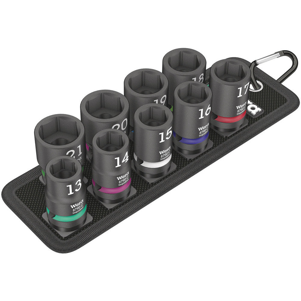 Wera belt c impaktor 1 doppenset, 1 2 dopsleutel (zwart, 9-delig, voor slagmoersleutels)