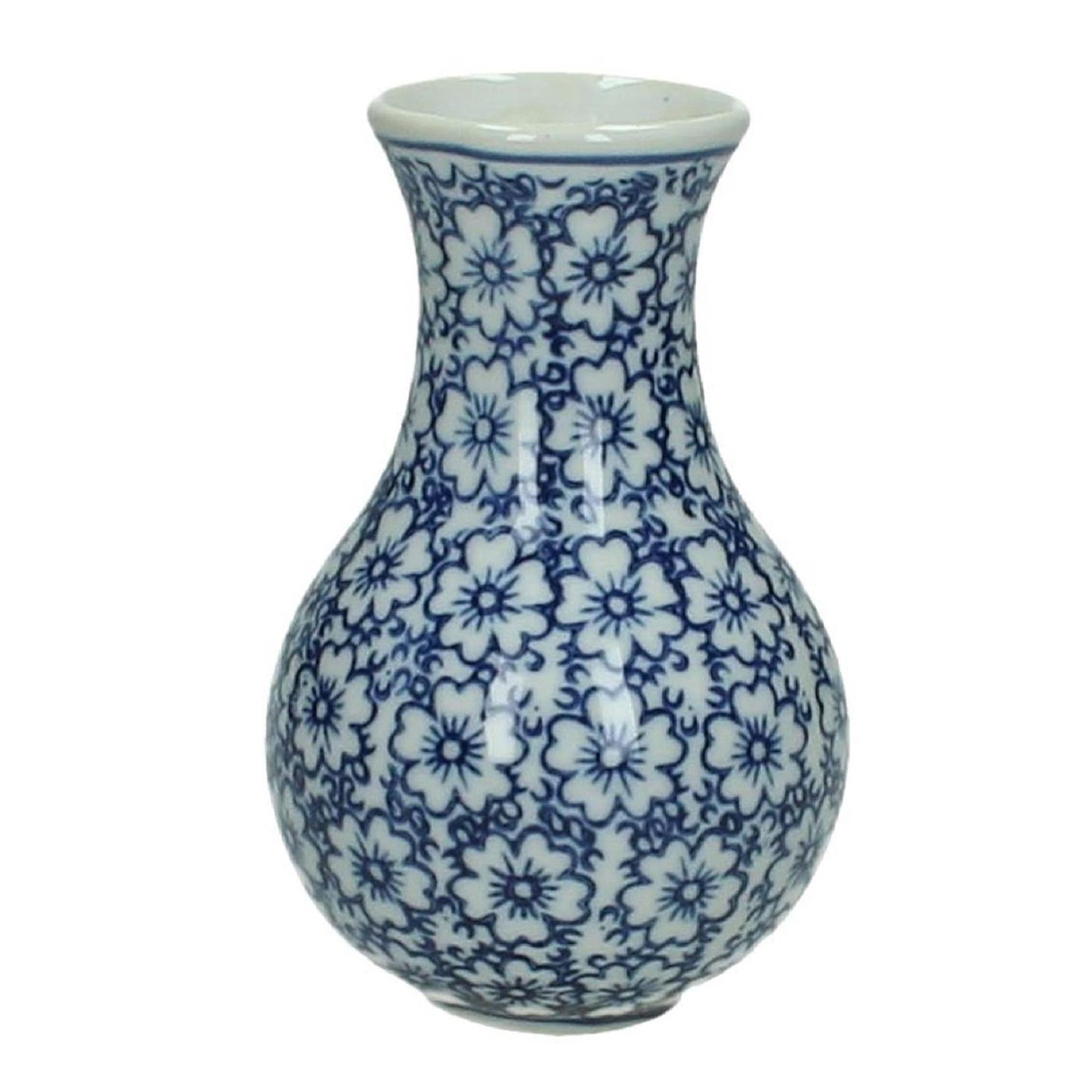 Jarrón Kersten loza azul 13x7x7cm