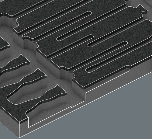 Inserto in schiuma Wera 9710 con cacciavite