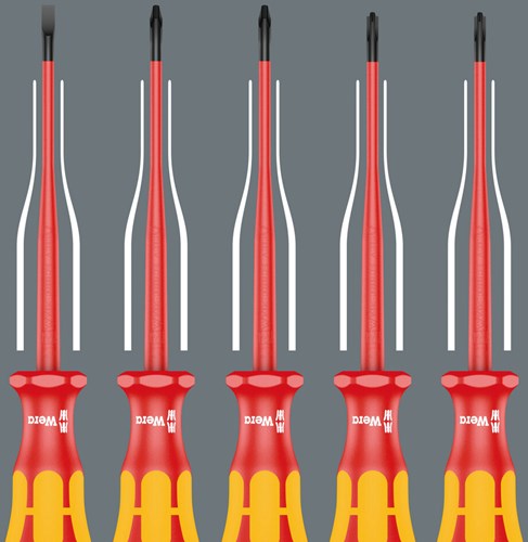 Wera 165 is pz s # 1+ 2 schroevendraaierset kraftform plus serie 100. met gereduceerde klingdiameter, 2-delig - 05006470001