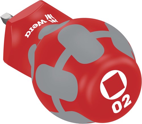 Wera 368 stubby schroevendraaier voor binnenvierkant-schroeven, # 2 x 25 mm - 05008864001