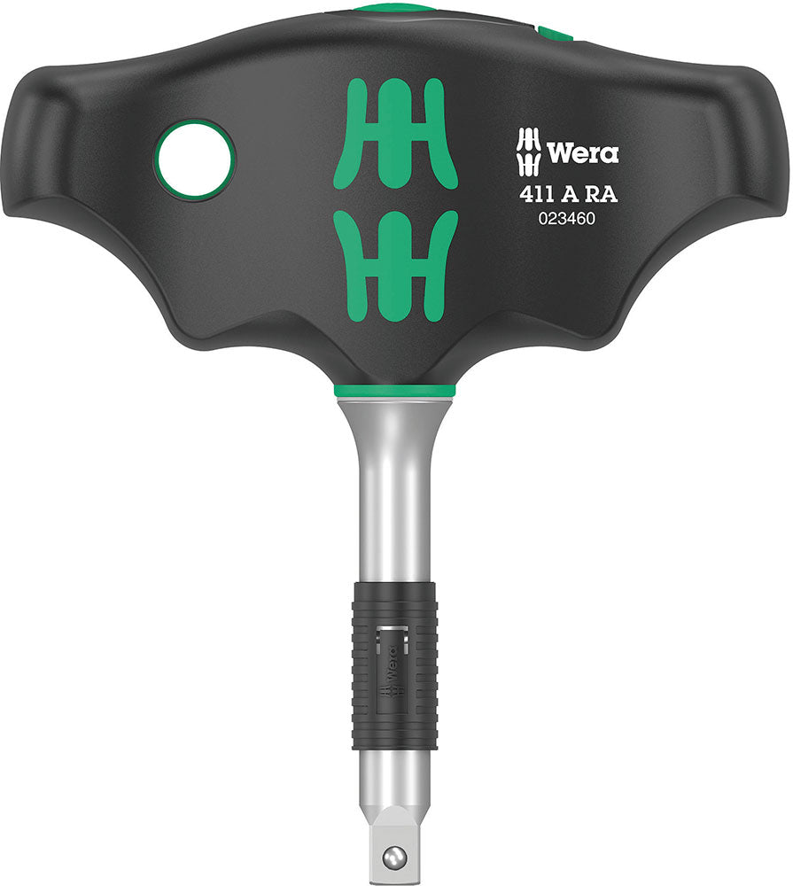 Wera 411 a ra t-handle adapter screwdriver with ratchet function, 1 4