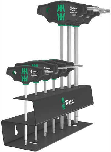 Wera 467 7 torx® hf screwdriver set 2 | t-handle set torx® hf | with holding function | 7-piece - 05023456001