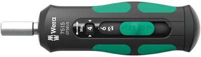 Wera 7515 kraftform safe-torque speed draaimomentschroevendraaier, 2-6 nm, 1 4 x 2,0 nm x 3,0 nm x 4,0 nm x 5,0 nm x 6,0 nm x 147.5 mm - 05075815001