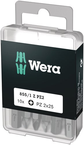 Wera 855 1 z inserti pozidriv, pz 2 x 25 mm (10 inserti per scatola) - 1 pezzo(i) - 05072404001