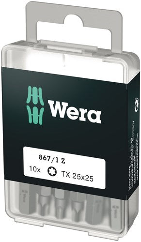 Wera 867 1 z punte torx®, tx 25 x 25 mm (10 punte per scatola) - 1 pezzo/i - 05072409001