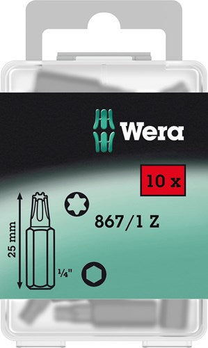 Wera 867 1 z torx® bits, tx 30 x 25 mm (10 bits pro box) - 1 stuk(s) - 05072411001