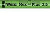 Wera 950 spkl stiftsleutel multicolour, metrisch, blacklaser, hex-plus, 2.5 mm - 1 stuk(s) - 05022604001