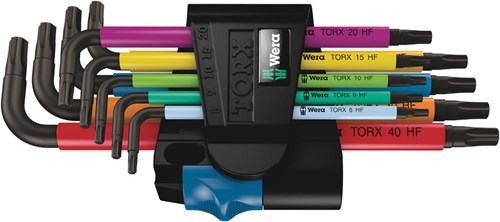 Wera Zuss Keys Set Torx 967 9 TX Multicolour HF 1
