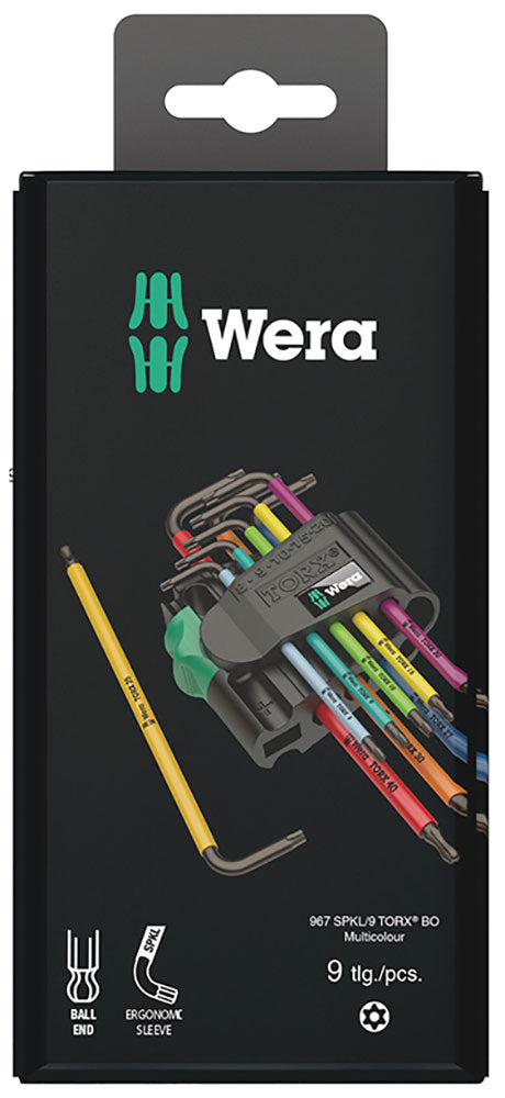 Wera Zuss Keys Set Torx 967 9 TX BO Multicolor 1 SB