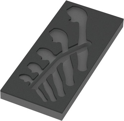 Wera 9832 inserto in schiuma per 6004 Joker Set 1, senza attrezzi, 172 x 30 x 392 mm - 05137332001
