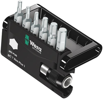 Wera bit-check 7 hex-plus 1, 7 -piece - 1 piece(s) - 05056168001