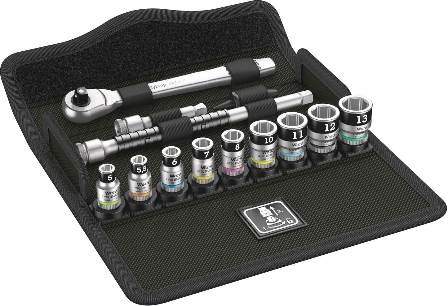 Wera metall-knarrensatz 8100sa 12hf 1 4 gereedschapsset (28-delig)