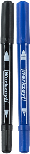 Pennarello indelebile Werkzeyt 2.2mm nero+blu - zyt24550