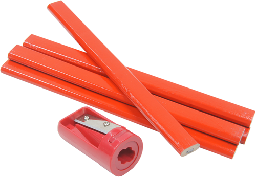 Werkzeyt juego de 7 lápices de carpintero + sacapuntas - b26327