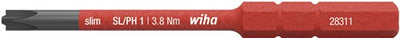 Wiha 2831131 bit slimbit elettrico plusmin phillips sl ph1 x 75 mm - 34587