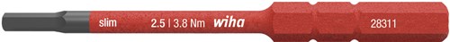 Wiha 283118025 bit slimbit elettrico esagonale 2,5 mm x 75 mm - 37224