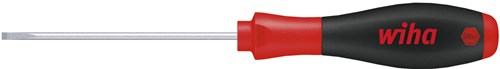 Wiha 302020 schroevendraaier softfinish sleufkop met ronde kling voor diepliggende schroeven 2.0 mm x 65 mm - 00684